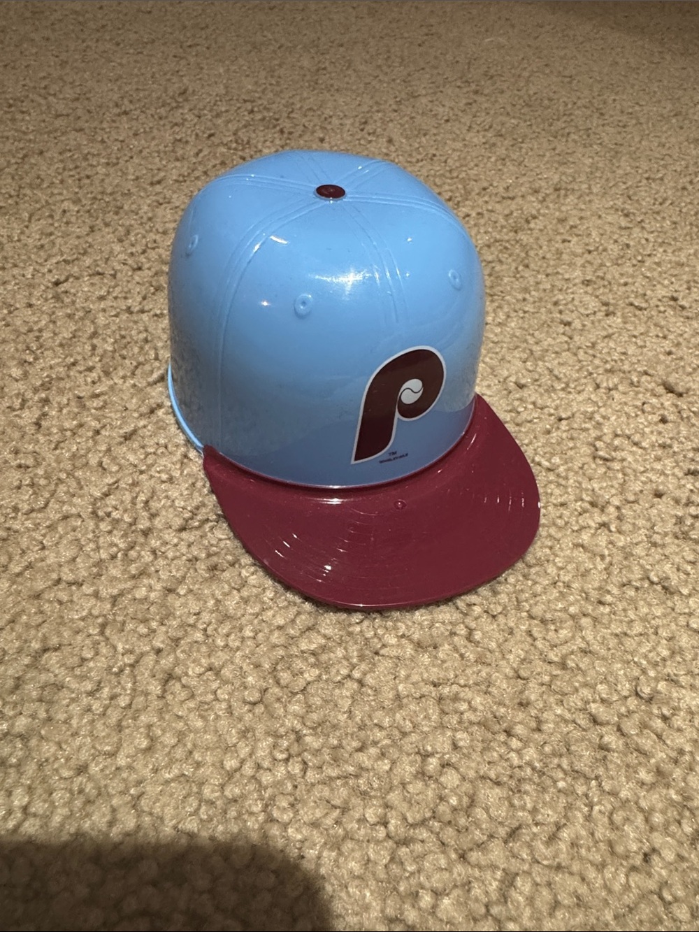 Phillies Light Blue and Maroon Baseball Cap with 'P' Logo